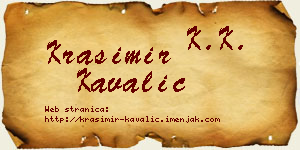 Krasimir Kavalić vizit kartica